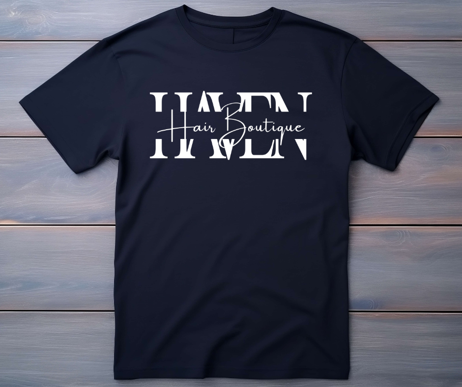Haven Hair Boutique Signature Tee – Classic Black